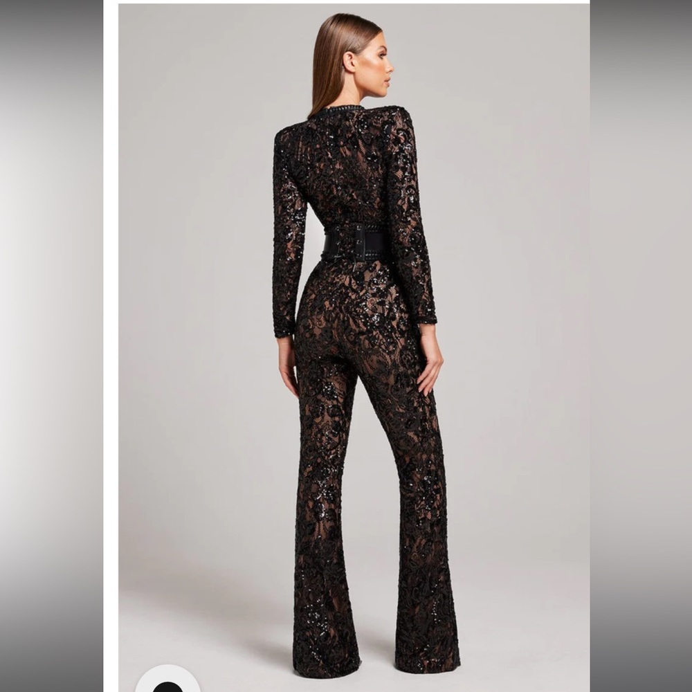 Nadine Merebi BELLA JUMPSUIT size XL, taken in to USA size 8. This item is long.